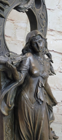 Celtic Dragon Lady Bronze Sculpture - Fantasy Art