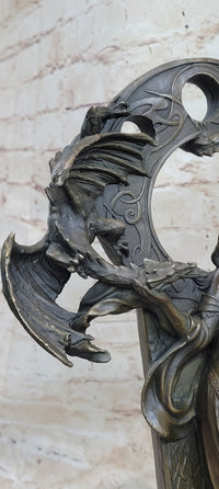 Celtic Dragon Lady Bronze Sculpture - Fantasy Art