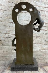 Dragon Girl Playing Violin - Bronze Sculpture Fantasy Art