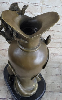 Signed Hot Cast Kassin Semi Nude Nymph Floating Bronze Sculpture