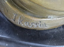 Signed Hot Cast Kassin Semi Nude Nymph Floating Bronze Sculpture
