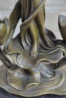 Sensual Floral Bronze Candle Holder Bronze Sculpture Figure