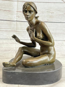 Bronze Art Deco Style Figural Nude Woman Dancer Sculpture Deal