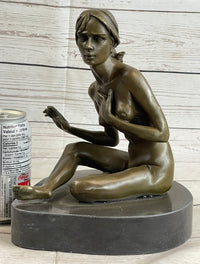 Bronze Art Deco Style Figural Nude Woman Dancer Sculpture Deal