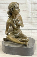 Bronze Art Deco Style Figural Nude Woman Dancer Sculpture Deal