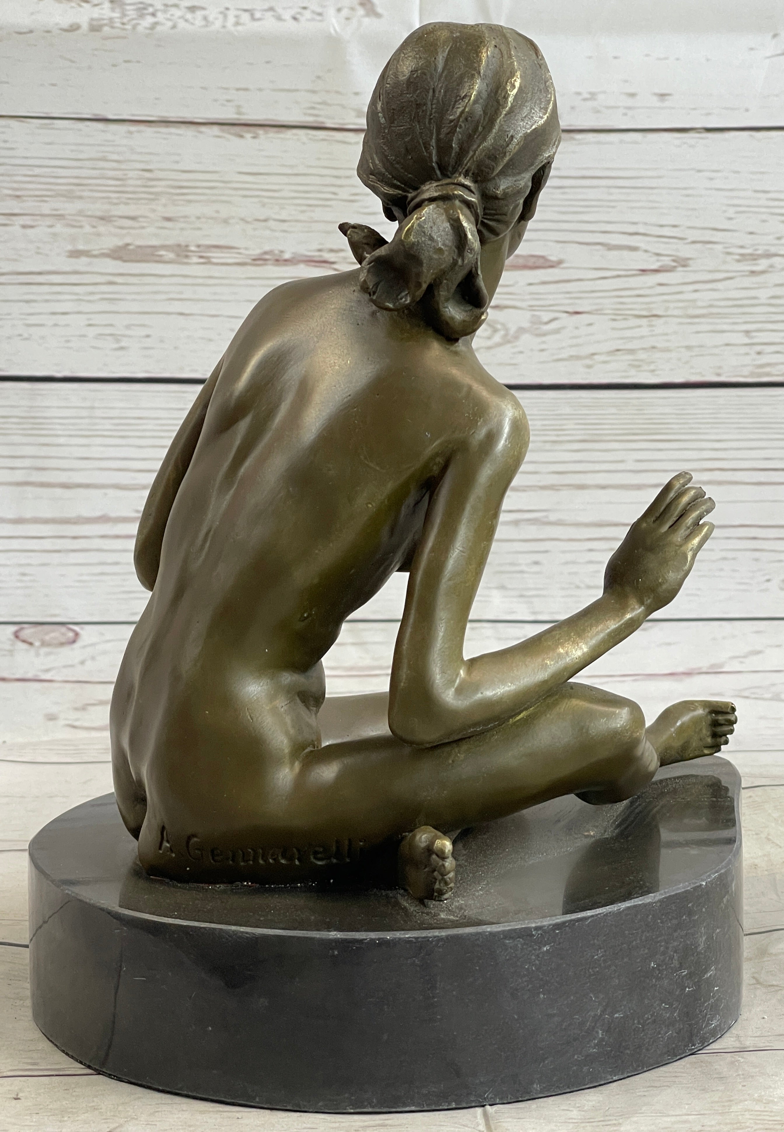Bronze Art Deco Style Figural Nude Woman Dancer Sculpture Deal