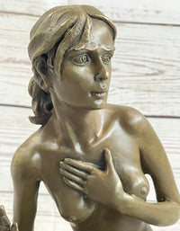 Bronze Art Deco Style Figural Nude Woman Dancer Sculpture Deal