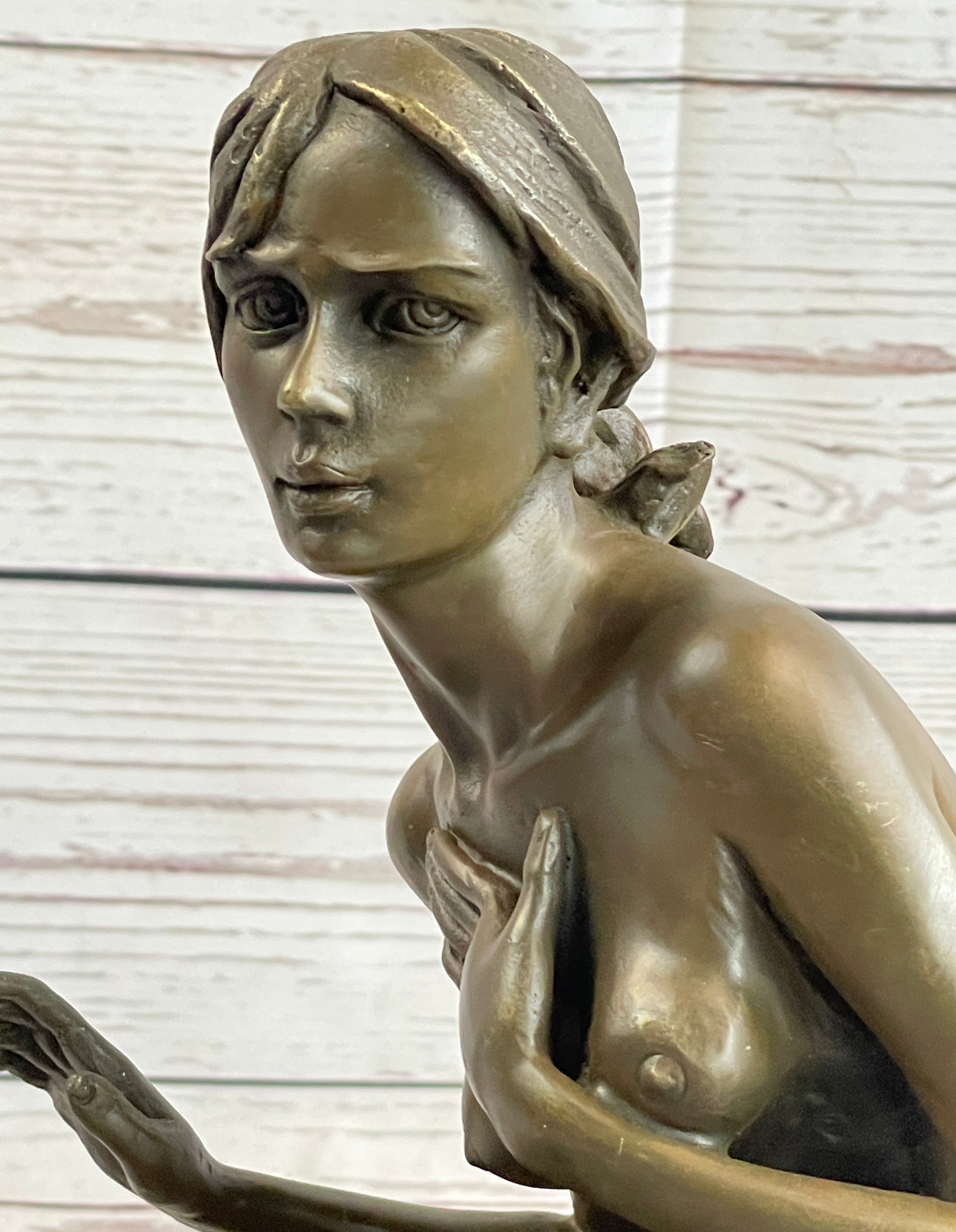 Bronze Art Deco Style Figural Nude Woman Dancer Sculpture Deal