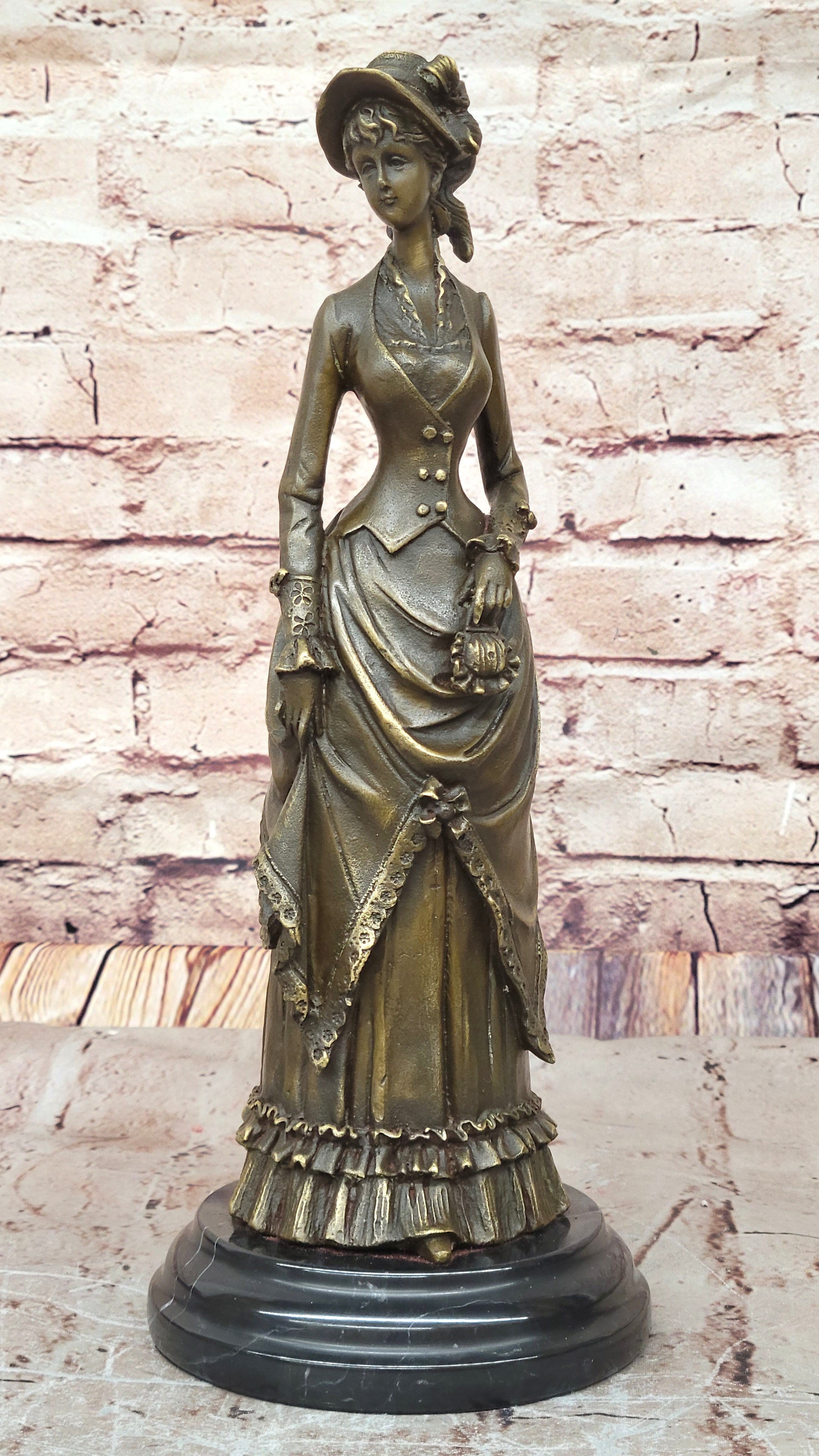 Victorian Lady in Ornate Gown – Bronze by Vitaleh
