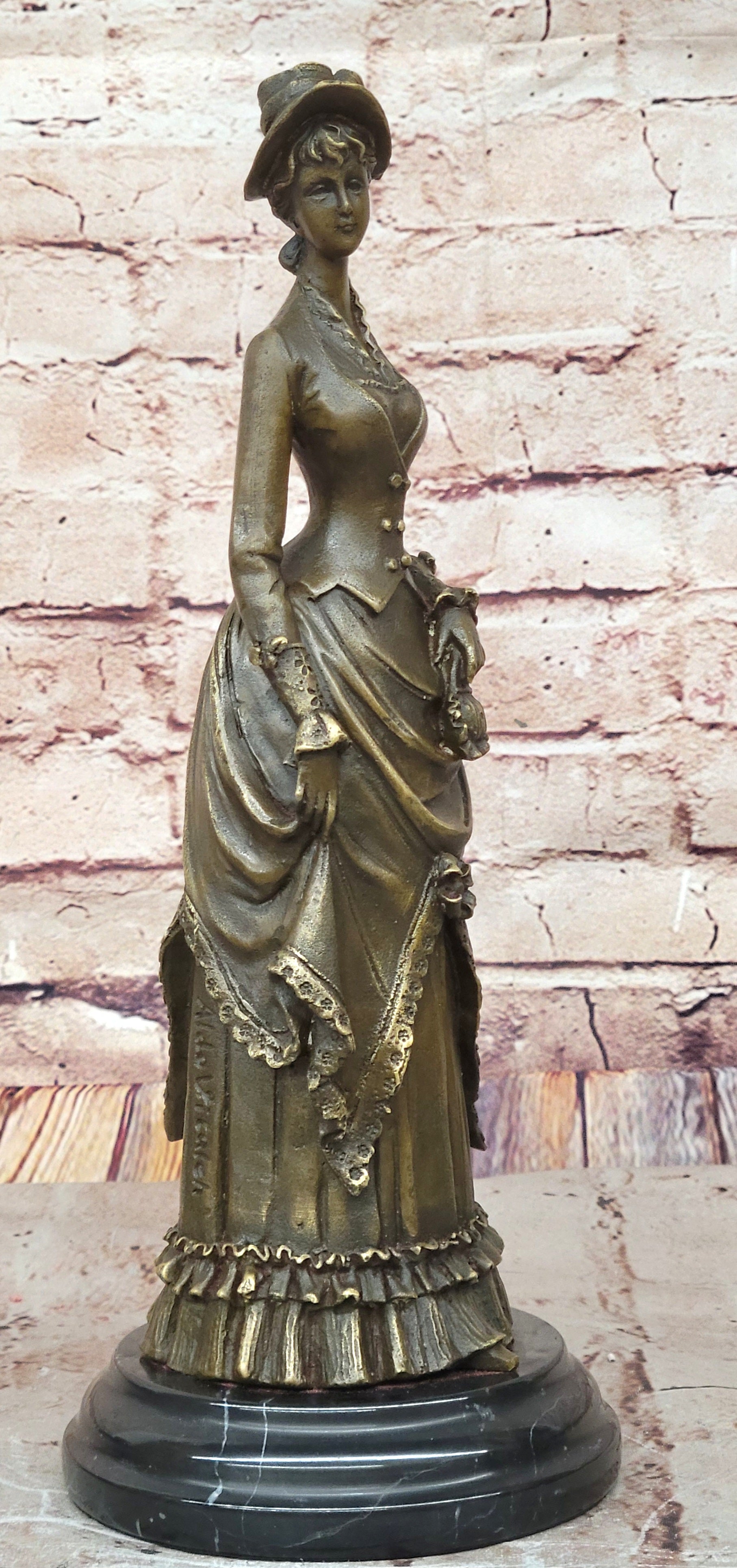 Victorian Lady in Ornate Gown – Bronze by Vitaleh