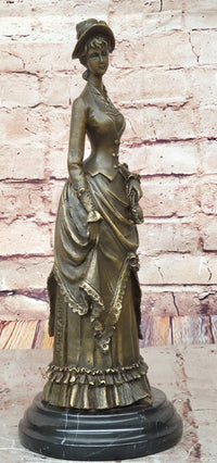 Victorian Lady in Ornate Gown – Bronze by Vitaleh