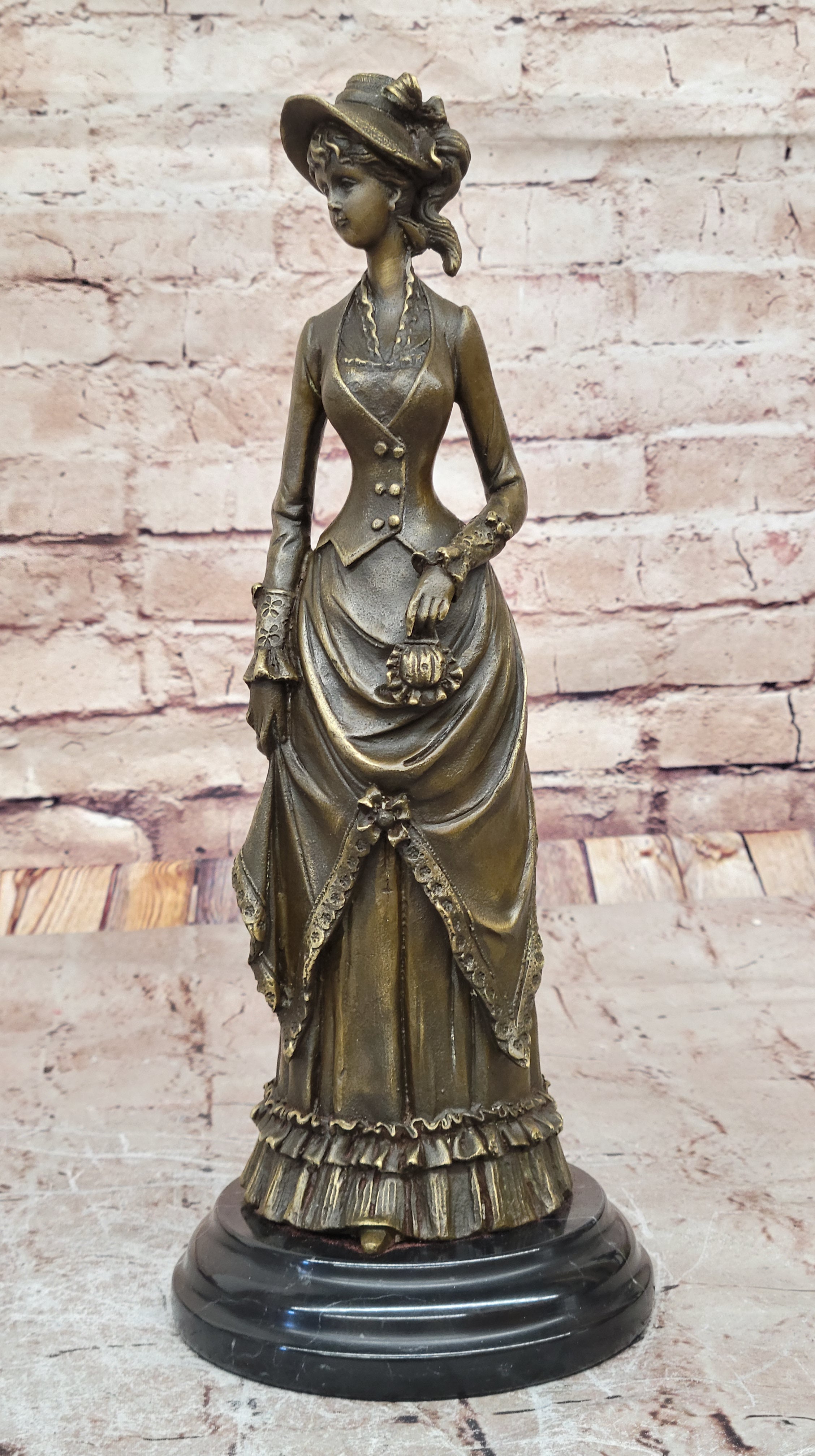 Victorian Lady in Ornate Gown – Bronze by Vitaleh