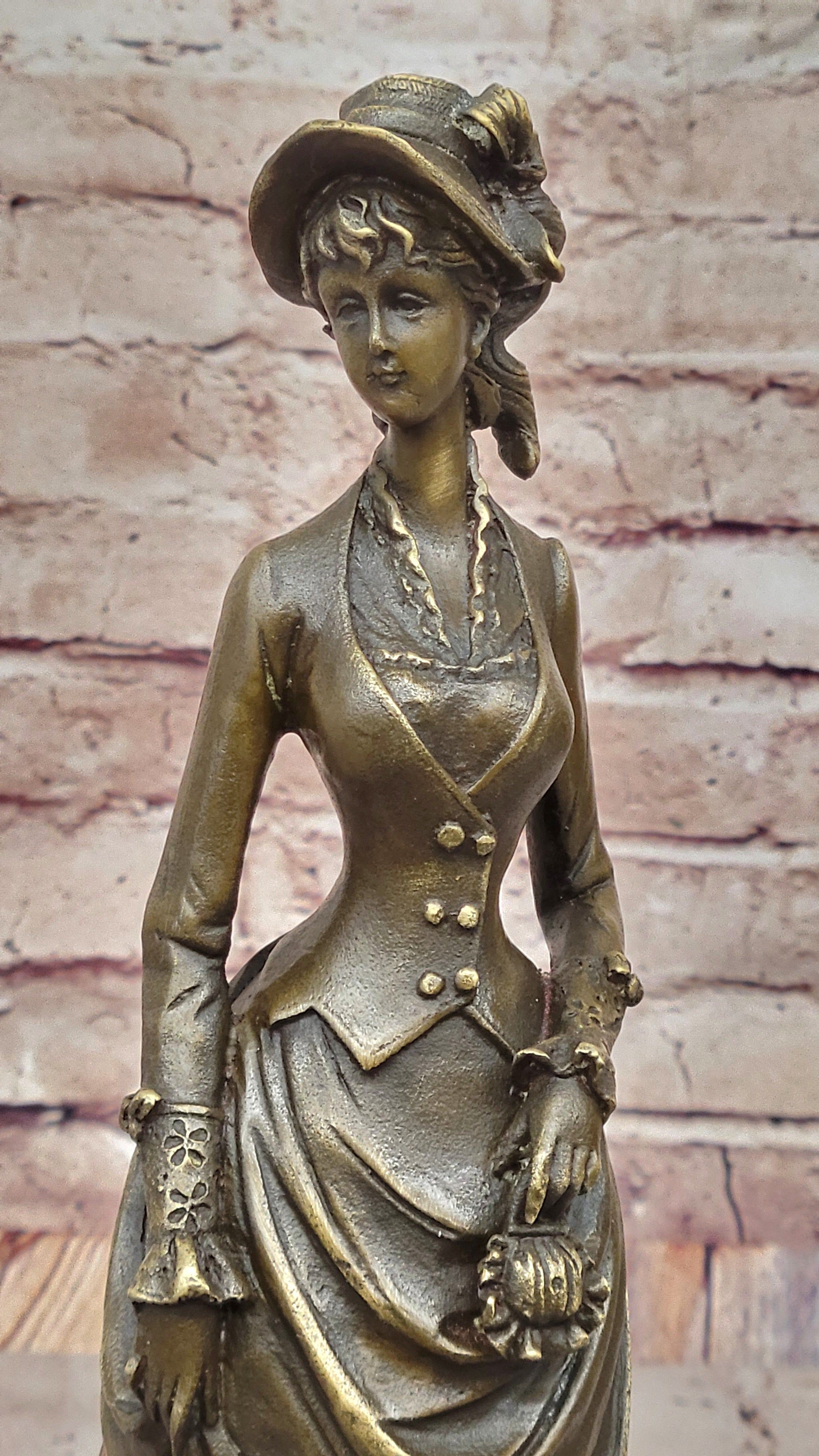 Victorian Lady in Ornate Gown – Bronze by Vitaleh