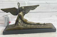 GENNARELLI LEDA AND SWAN MYTHOLOGY NUDE BRONZE SCULPTURE STATUE MYTHICAL GREEK