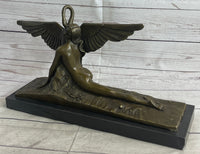 GENNARELLI LEDA AND SWAN MYTHOLOGY NUDE BRONZE SCULPTURE STATUE MYTHICAL GREEK