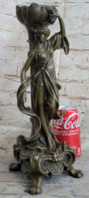 VICTORIAN MYTHOLOGY SEXY WOMAN SOLID BRONZE CANDLESTICK CANDLE HOLDER SALE