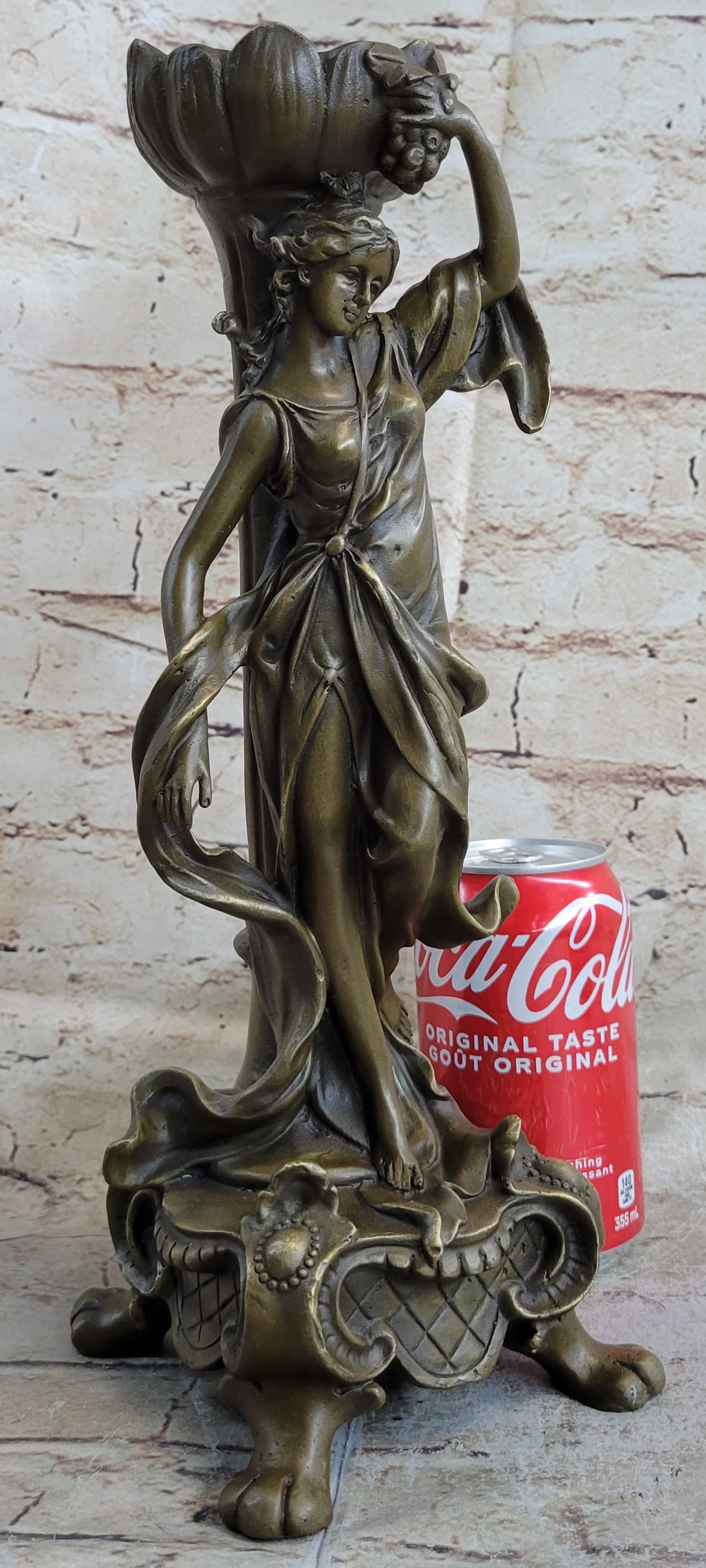 VICTORIAN MYTHOLOGY SEXY WOMAN SOLID BRONZE CANDLESTICK CANDLE HOLDER SALE