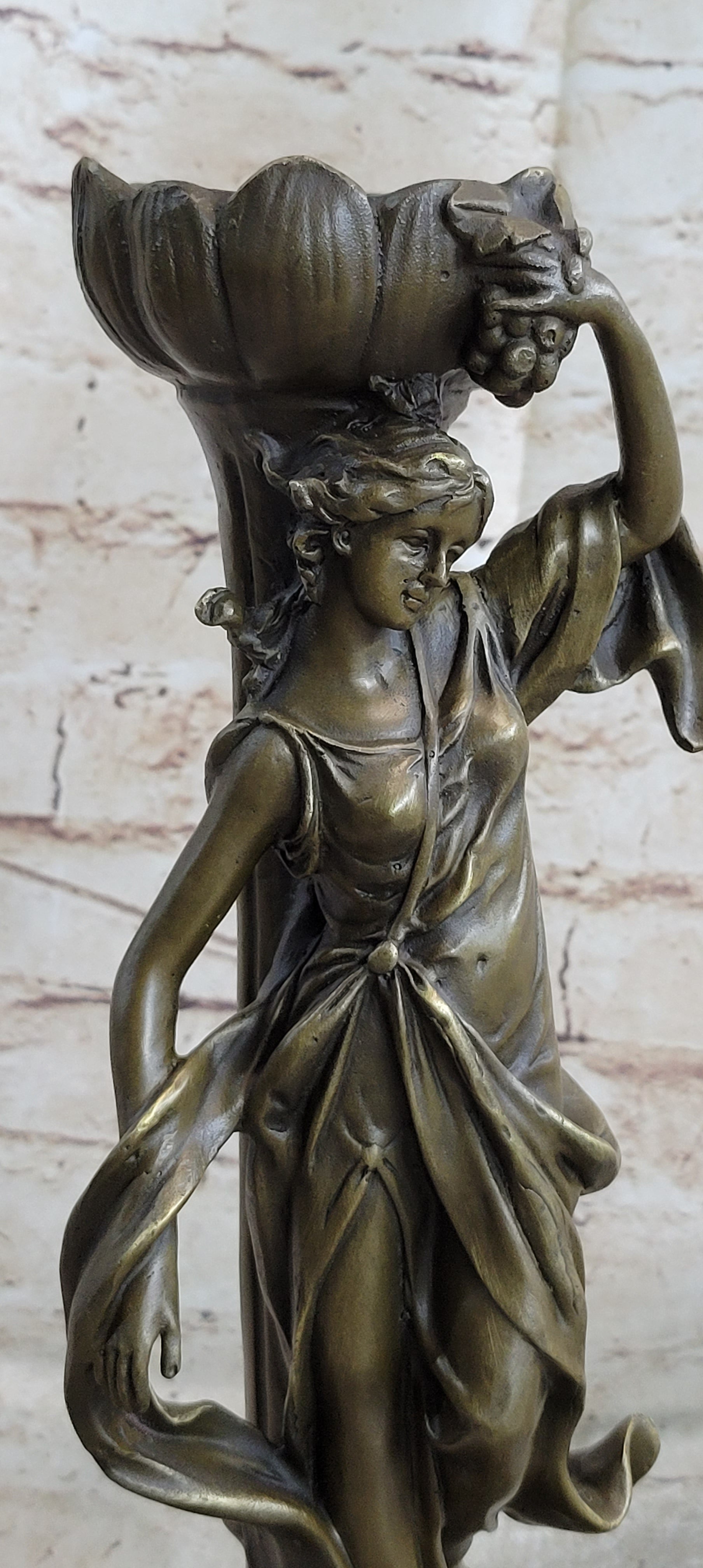 VICTORIAN MYTHOLOGY SEXY WOMAN SOLID BRONZE CANDLESTICK CANDLE HOLDER SALE