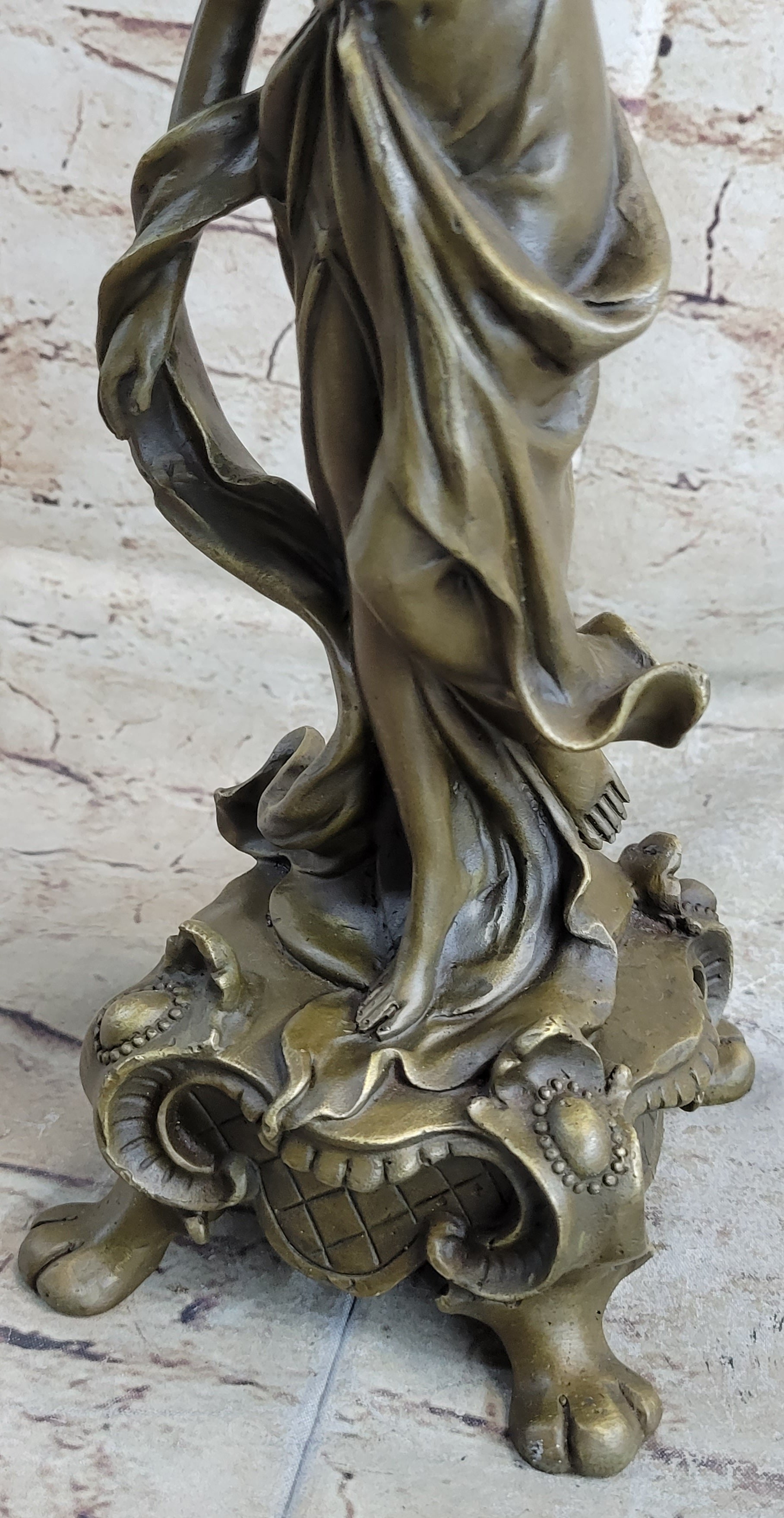 VICTORIAN MYTHOLOGY SEXY WOMAN SOLID BRONZE CANDLESTICK CANDLE HOLDER SALE