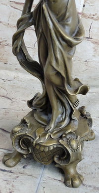 VICTORIAN MYTHOLOGY SEXY WOMAN SOLID BRONZE CANDLESTICK CANDLE HOLDER SALE