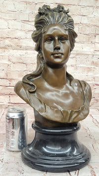 Bronze Female Bust – Classic Woman Portrait Sculpture