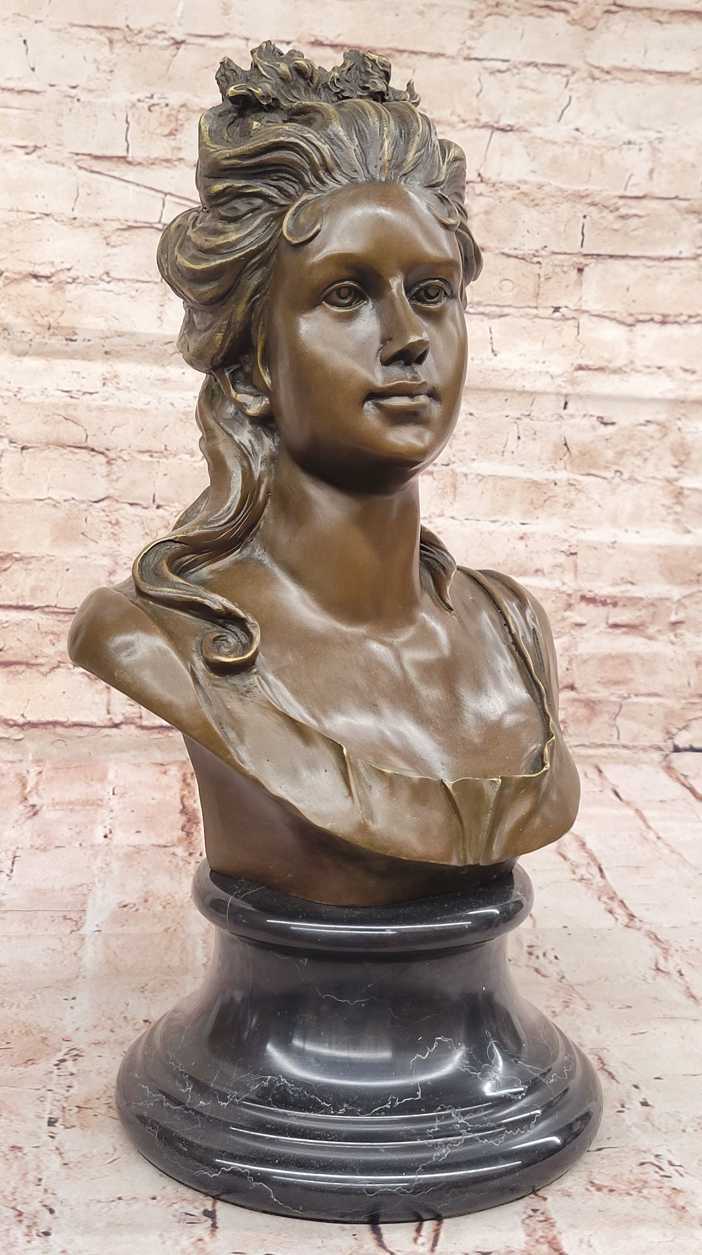 Bronze Female Bust – Classic Woman Portrait Sculpture
