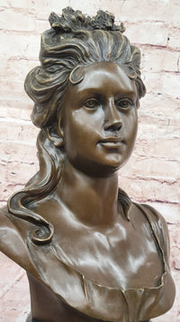 Bronze Female Bust – Classic Woman Portrait Sculpture