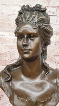Bronze Female Bust – Classic Woman Portrait Sculpture