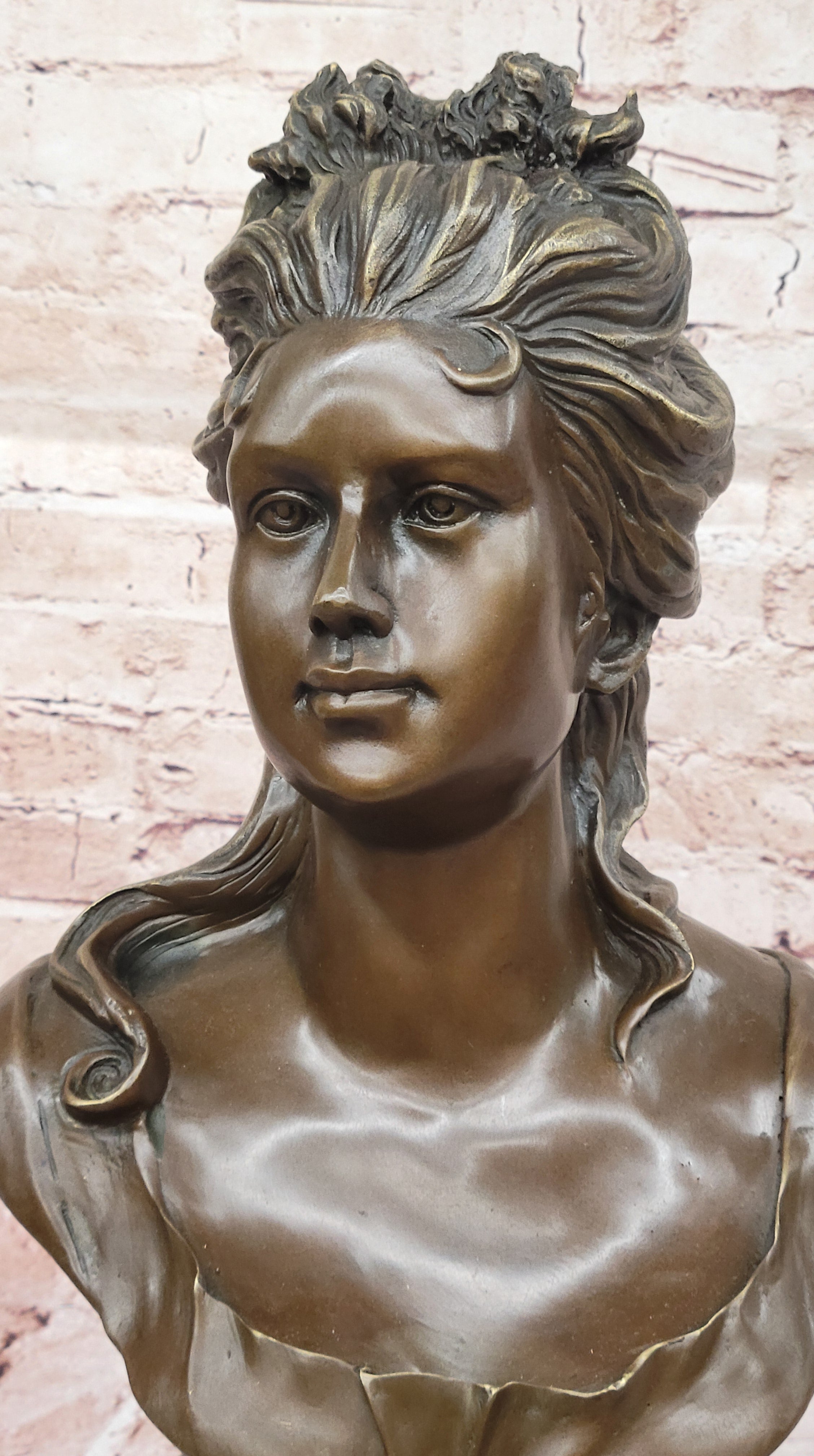 Bronze Female Bust – Classic Woman Portrait Sculpture