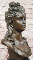 Bronze Female Bust – Classic Woman Portrait Sculpture