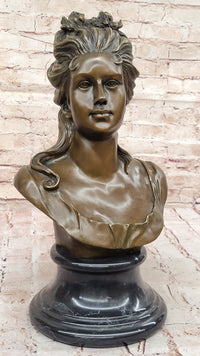 Bronze Female Bust – Classic Woman Portrait Sculpture