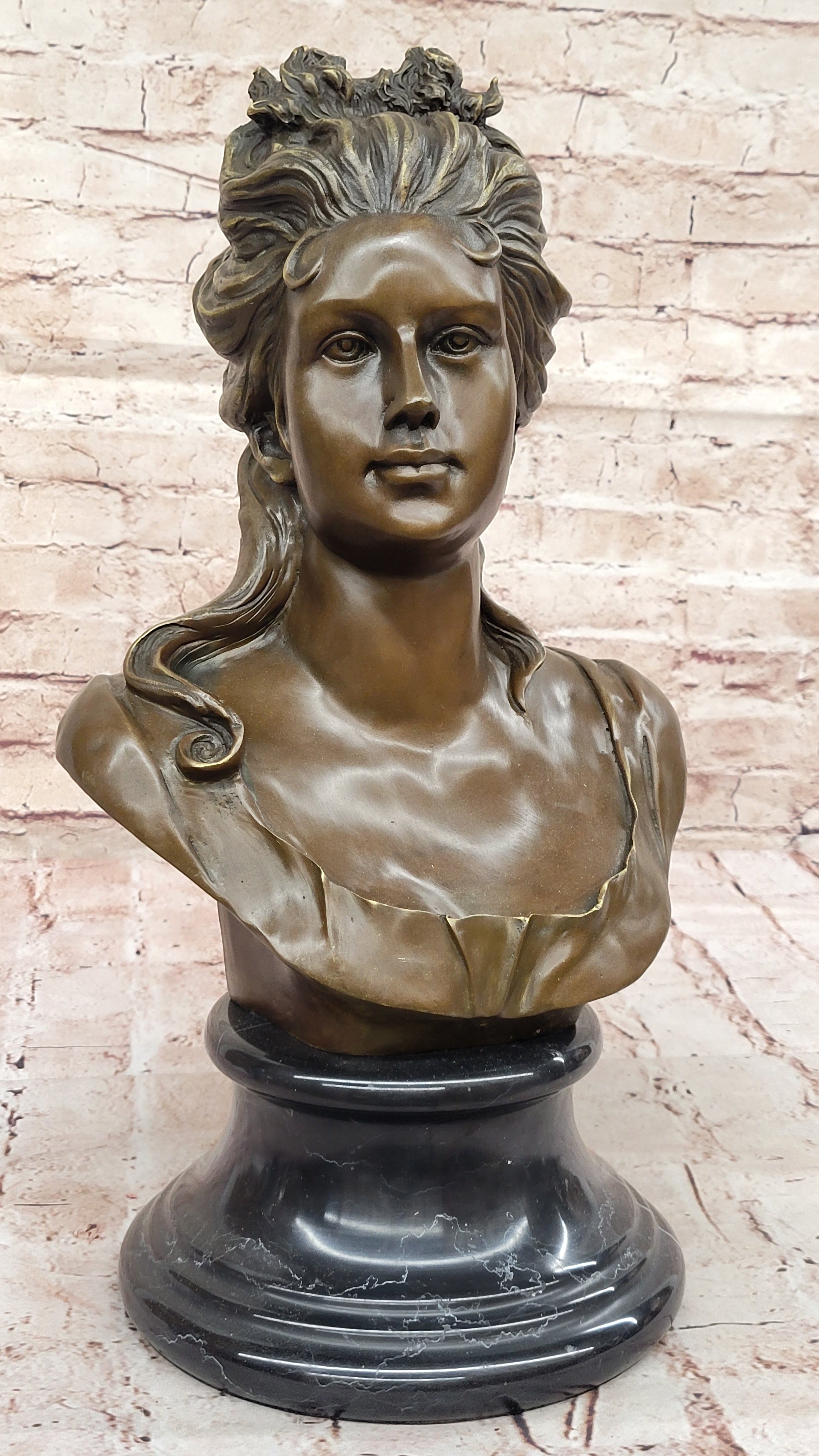 Bronze Female Bust – Classic Woman Portrait Sculpture
