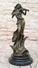 Bronze Violinist – Graceful Female Musician Sculpture