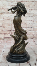 Bronze Violinist – Graceful Female Musician Sculpture