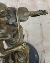 Bronze Violinist – Graceful Female Musician Sculpture