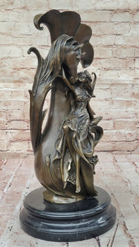 Bronze Fairy and Horse Sculpture – Enchanting Fantasy