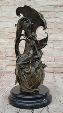 Bronze Fairy and Horse Sculpture – Enchanting Fantasy