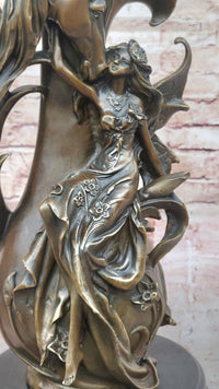 Bronze Fairy and Horse Sculpture – Enchanting Fantasy
