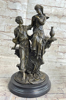 French Bronze Young Lovers Romance Anniversary Figure 14" x 7.5"