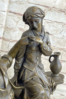 French Bronze Young Lovers Romance Anniversary Figure 14" x 7.5"