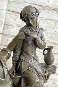 French Bronze Young Lovers Romance Anniversary Figure 14" x 7.5"