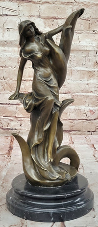 Bronze Art Nouveau Lady Sculpture by Kassin