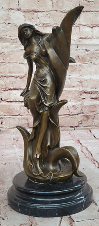Bronze Art Nouveau Lady Sculpture by Kassin