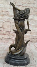 Bronze Art Nouveau Lady Sculpture by Kassin