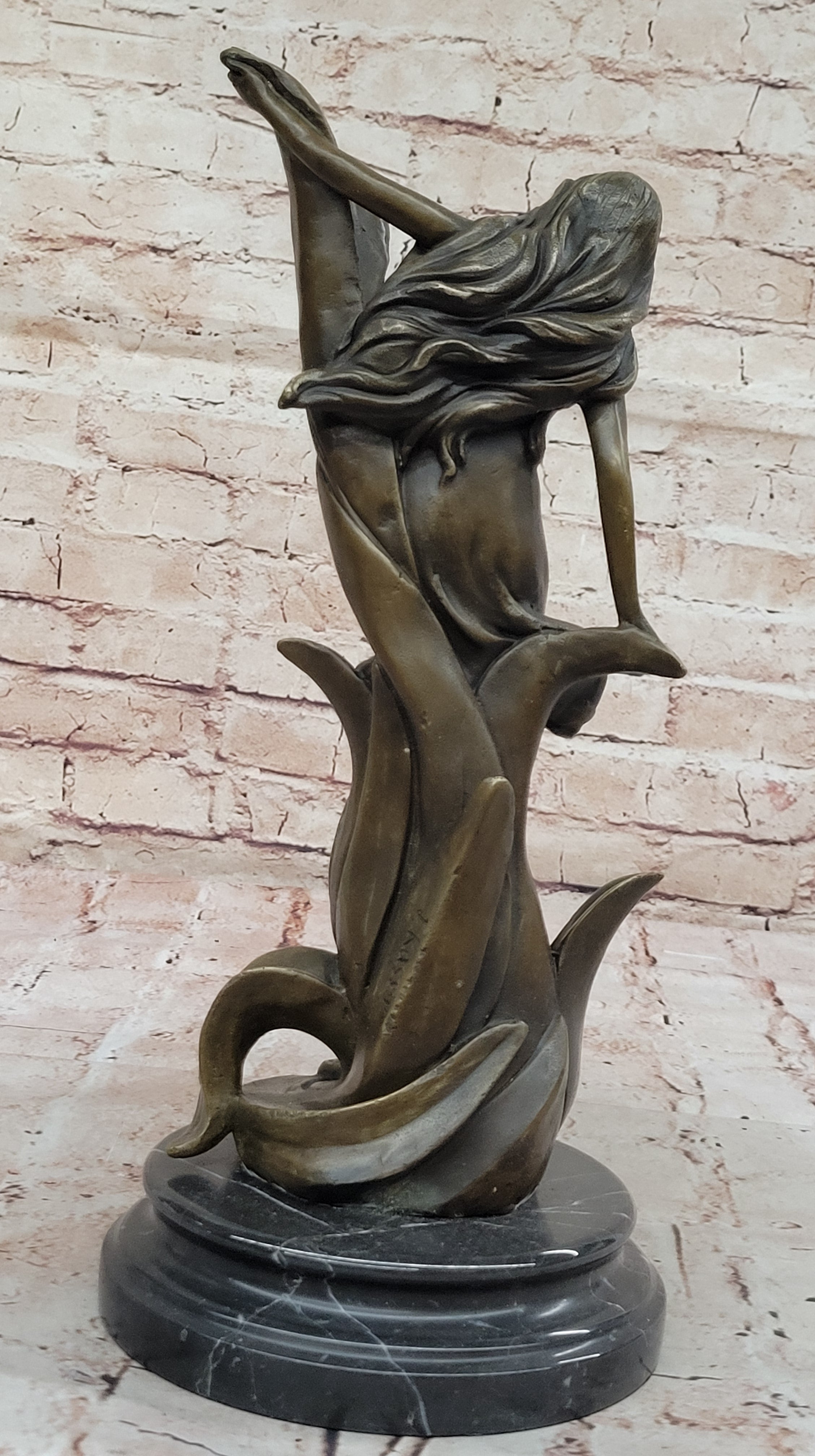 Bronze Art Nouveau Lady Sculpture by Kassin