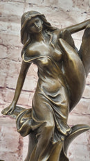 Bronze Art Nouveau Lady Sculpture by Kassin