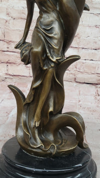 Bronze Art Nouveau Lady Sculpture by Kassin