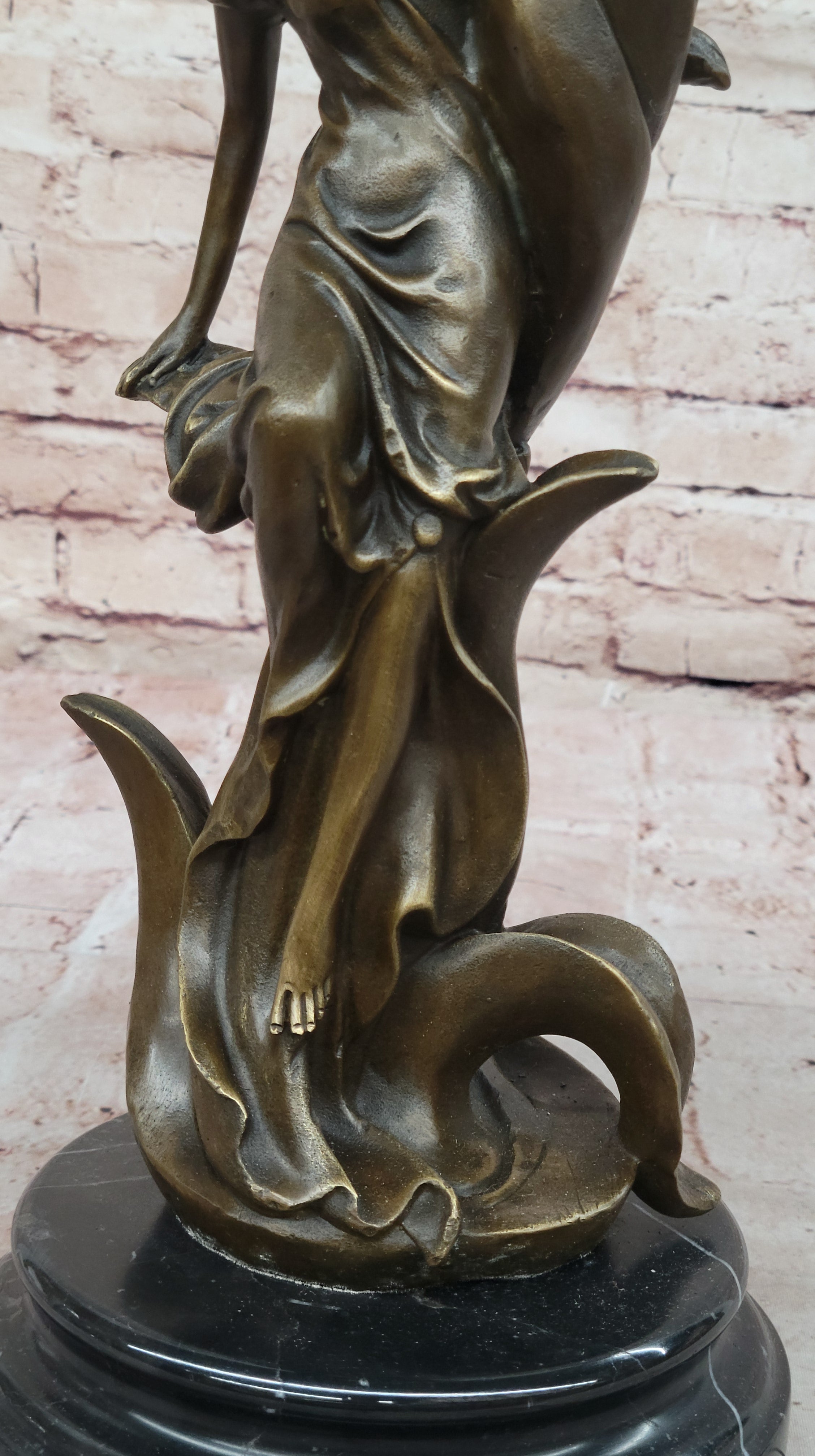 Bronze Art Nouveau Lady Sculpture by Kassin
