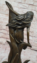 Bronze Art Nouveau Lady Sculpture by Kassin