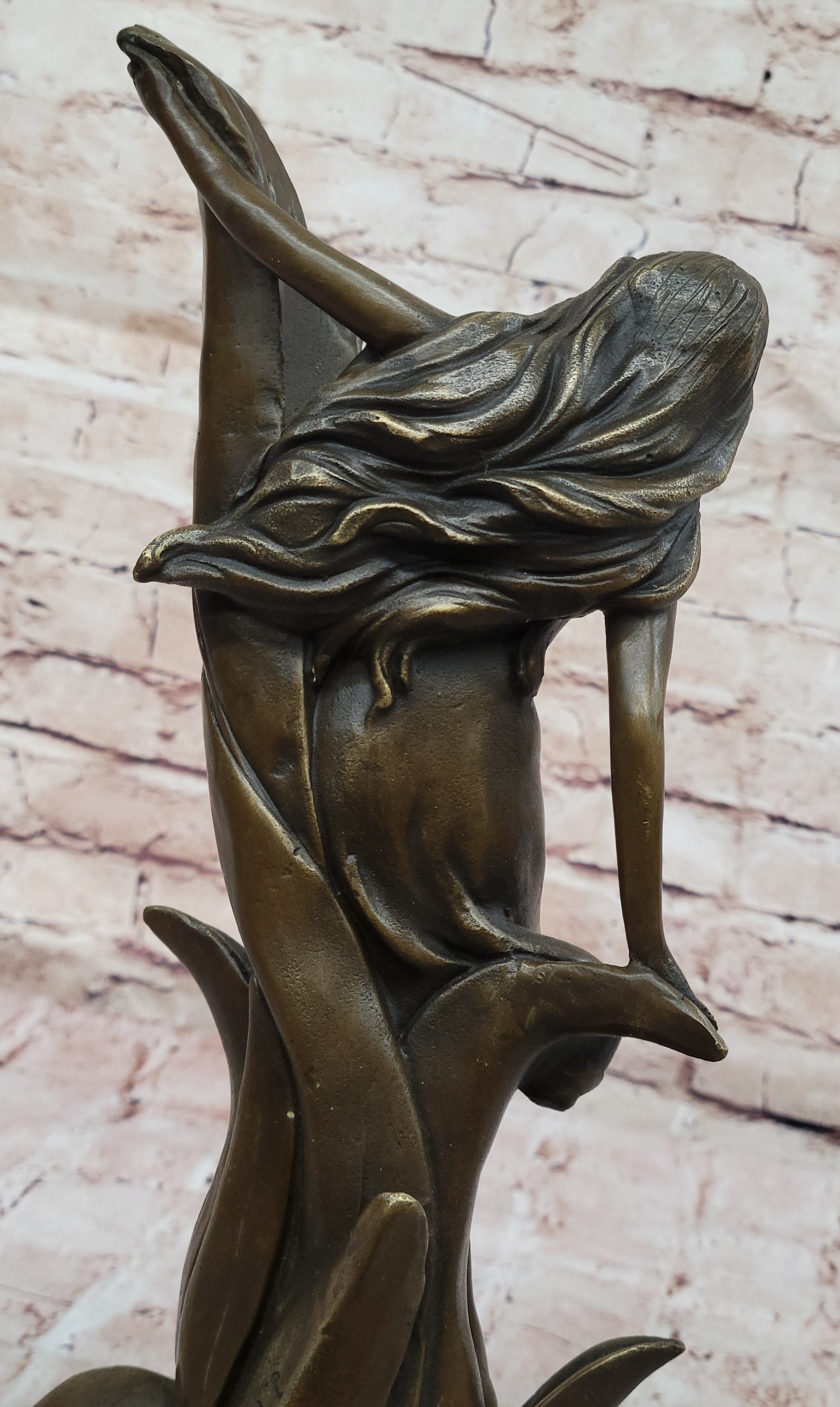 Bronze Art Nouveau Lady Sculpture by Kassin